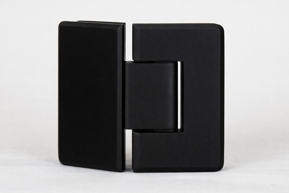 Shower Hinge - Bevelled Glass to Glass - 135 Degree - Matt Black